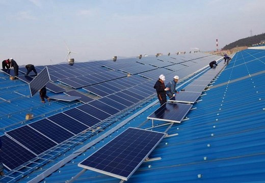 montajes solares de techo corrugado corea 650kw